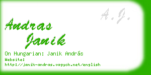 andras janik business card